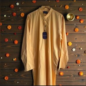 Aalishan kurta NWT orange yellow XL